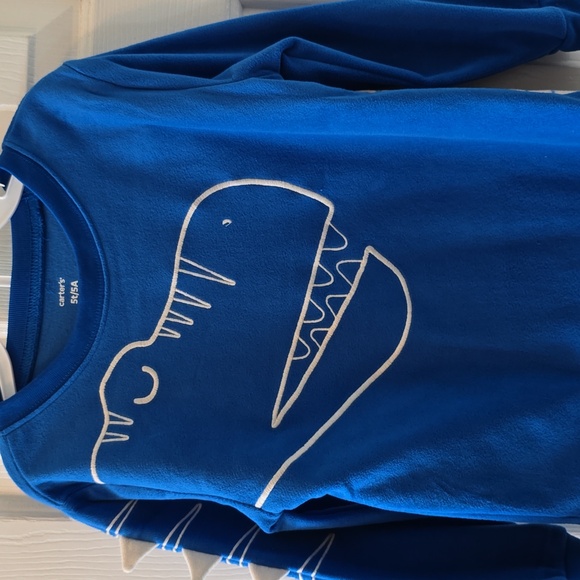 CARTER'S TODDLER BOYS BLUE & WHITE TWO PIECE DINOSAURS PAJAMA SET SIZE 5T - Picture 4 of 13